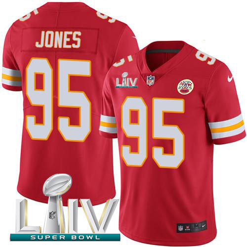 Kansas City Chiefs Nike #95 Chris Jones Red Super Bowl LIV 2020 Team Color Youth Stitched NFL Vapor Untouchable Limited Jersey->youth nfl jersey->Youth Jersey